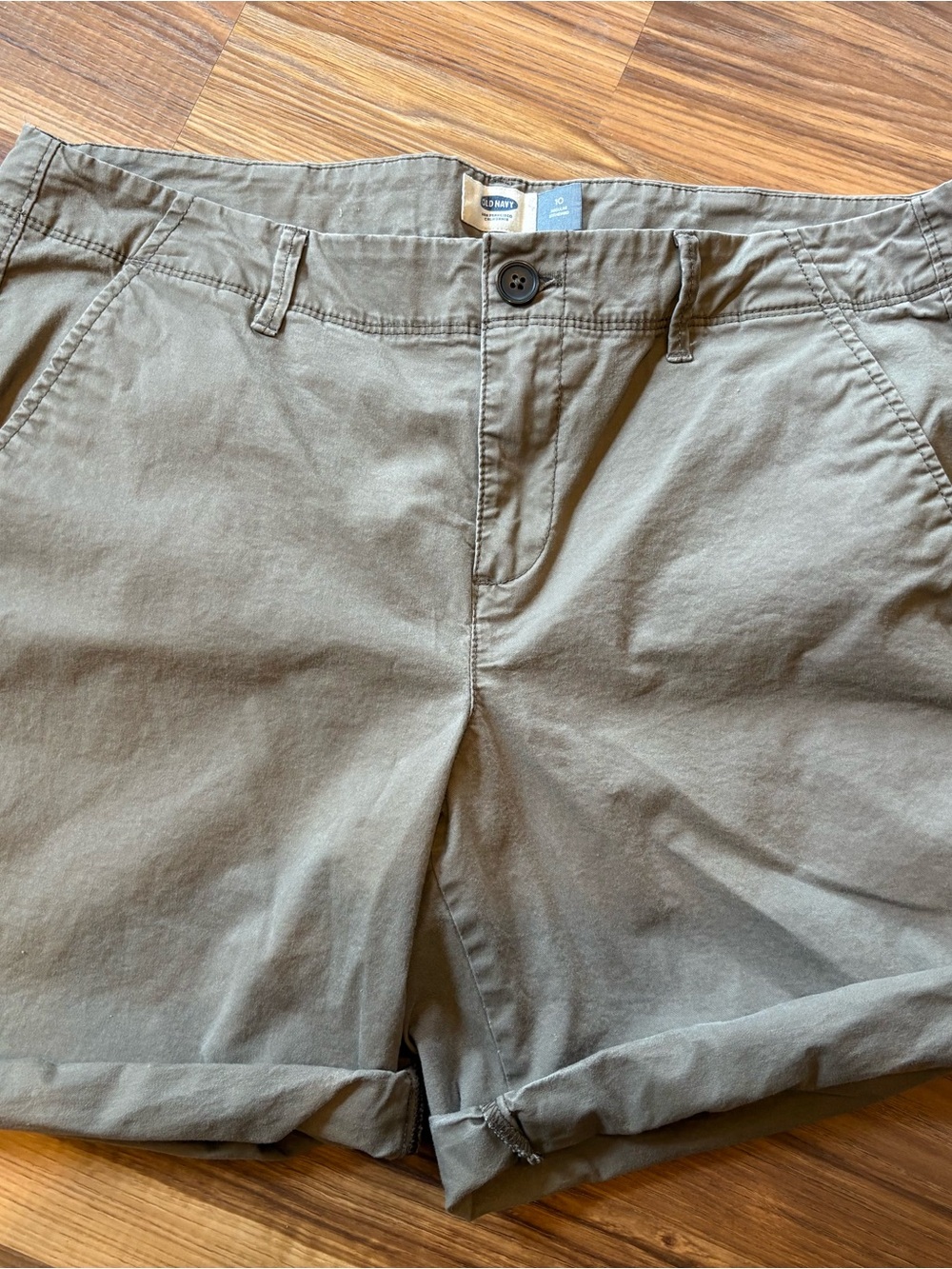 Old Navy Olive Green Chino Bermuda Shorts